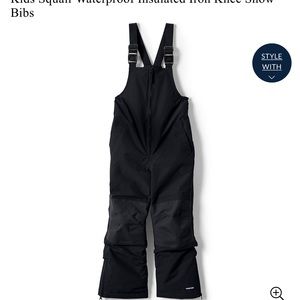 Lands End Kids Squall Waterproof Insulated Iron Knee Snow Bibs size 5